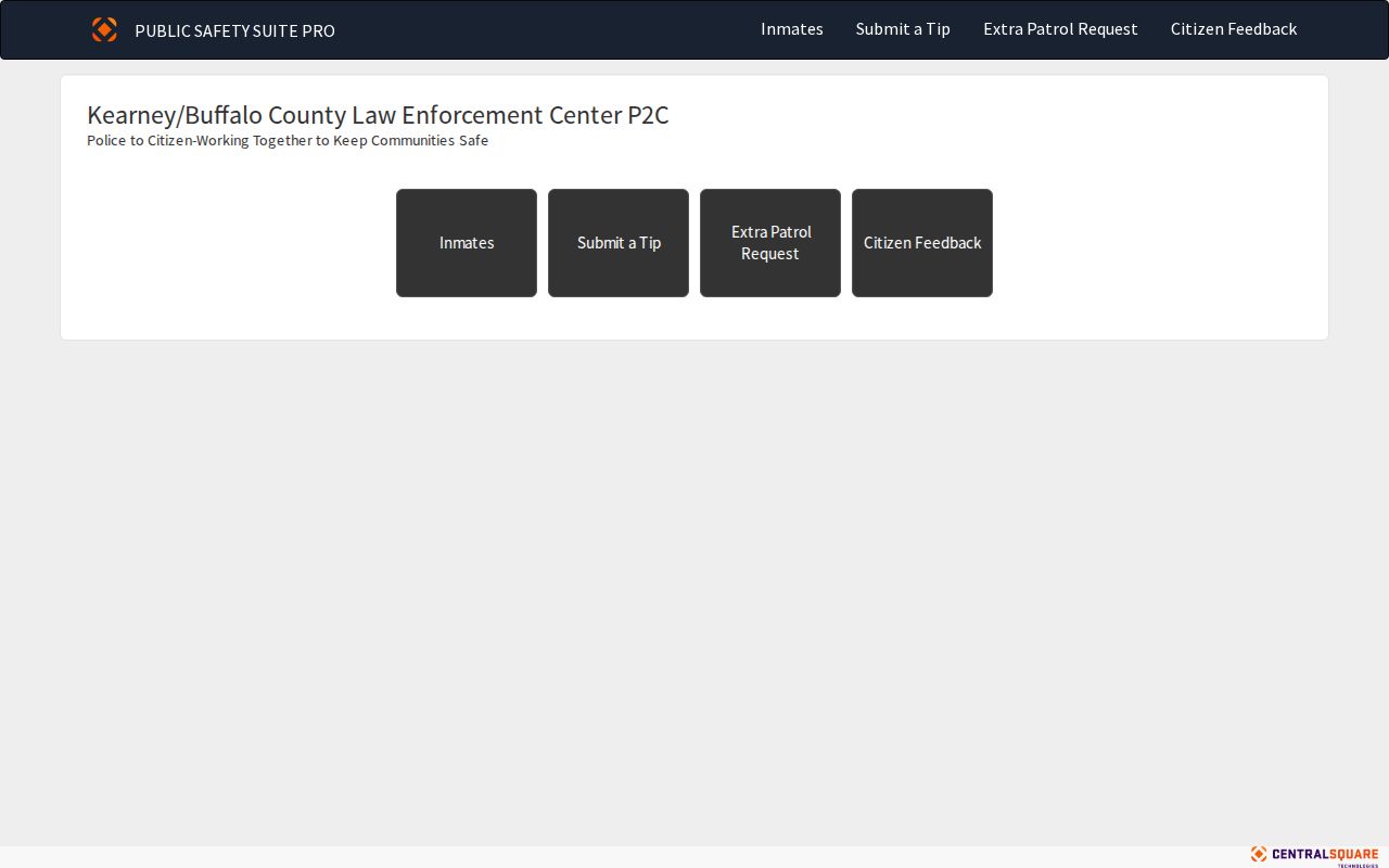 Buffalo County P2C current closed calls interface