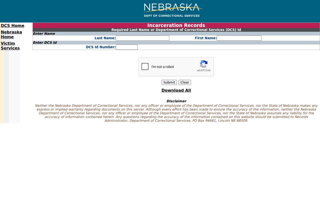 Buffalo County criminal records Nebraska prison locator