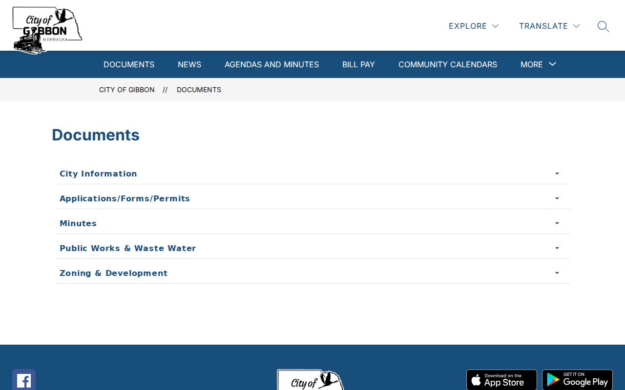 Gibbon criminal records and municipal documents portal